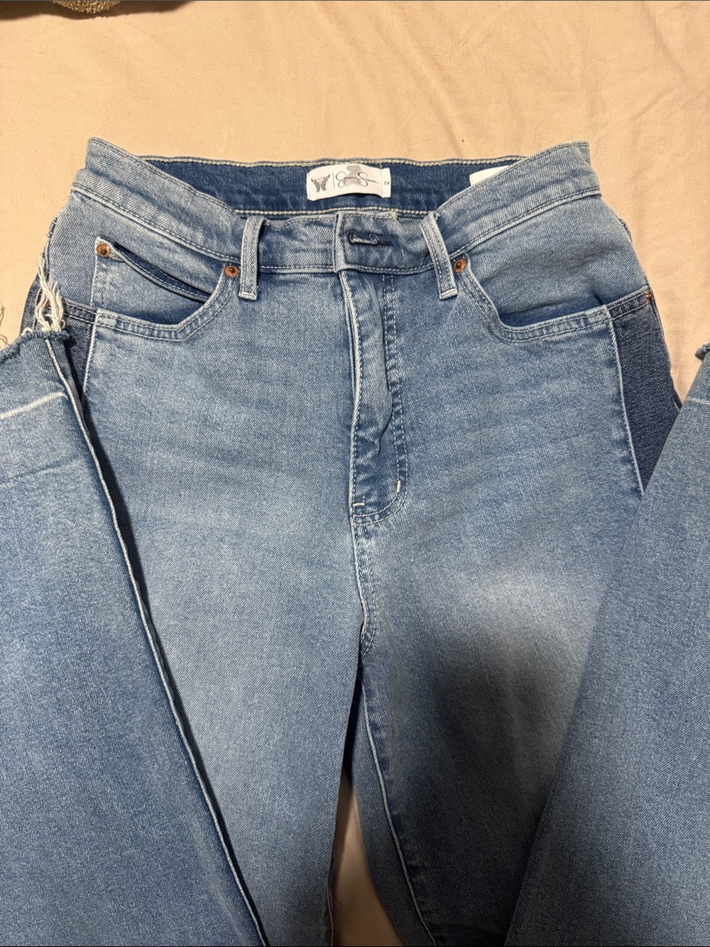 Jessica Simpson Light Blue Women's High-Waist wide leg Jeans